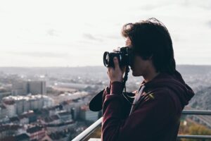 camera, photographer, city, view, rooftop, deck, man, taking photo, taking picture, outdoors, camera, camera, camera, photographer, photographer, photographer, photographer, photographer